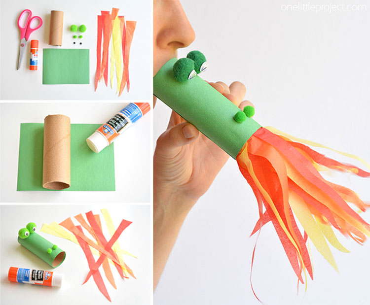 Fire Breathing Dragon Craft  How to Make a Simple Dragon